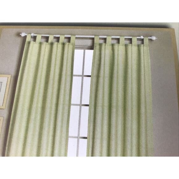 BL Home Kids Green Polka Dot Tab Top Panel Pair Window Panels 80"x84" New - Picture 4 of 12